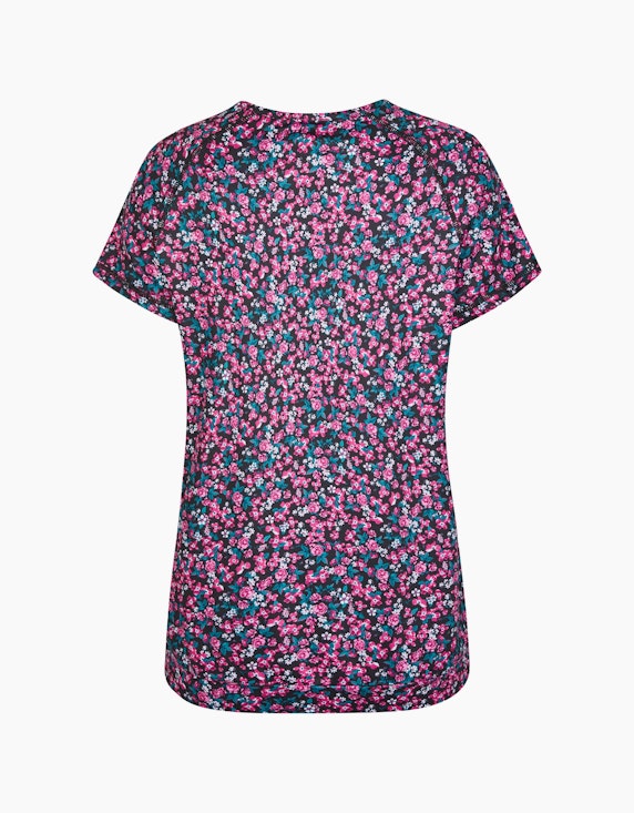 Fit&More Fitness T-Shirt mit floralem Alloverdruck | ADLER Mode Onlineshop