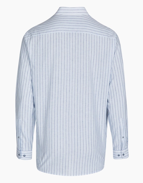 Bexleys man Gestreiftes Freizeithemd mit Leinenanteil, REGULAR FIT | ADLER Mode Onlineshop
