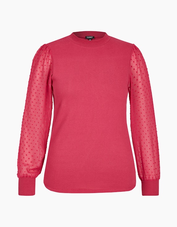 Viventy Shirt mit Chiffon-Puffärmeln in Rot | ADLER Mode Onlineshop