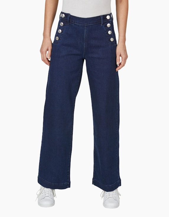 Via Cortesa Jeans mit zwei Knopfleisten und weitem Bein | ADLER Mode Onlineshop