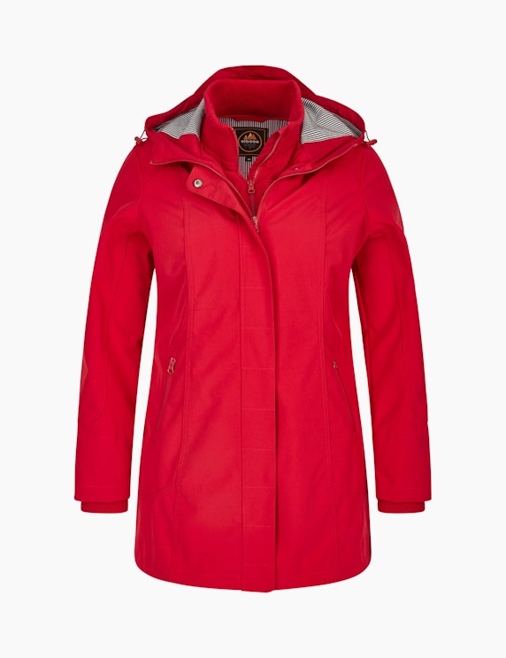 Eibsee Softshell-Jacke mit Streifenfutter in Rot | ADLER Mode Onlineshop
