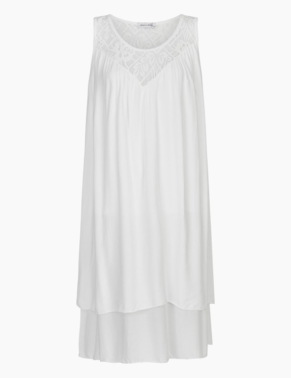 Made in Italy Sommerkleid im Lagen-Look in Weiß | ADLER Mode Onlineshop