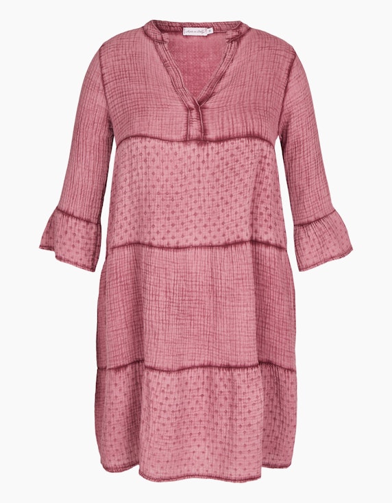 Made in Italy Musselin-Kleid aus Baumwolle in Beere | ADLER Mode Onlineshop