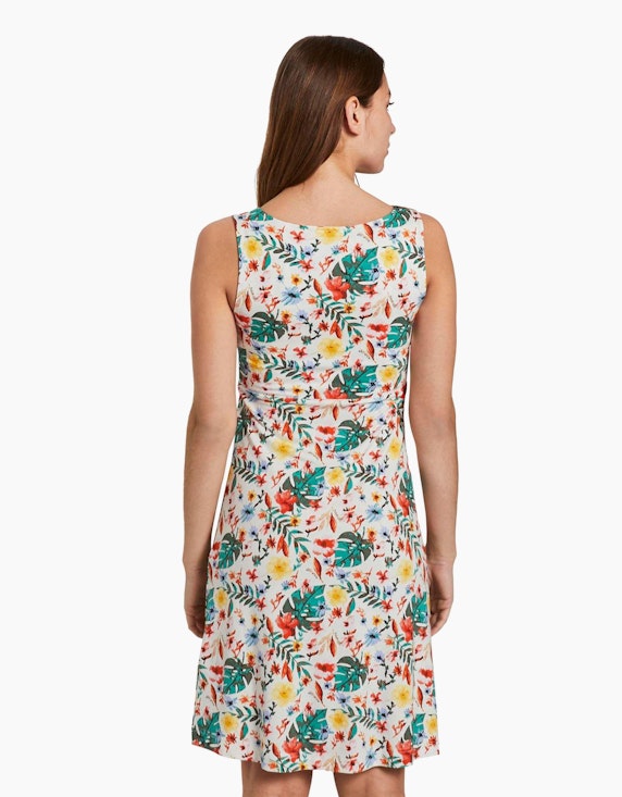 Tom Tailor Jersey-Kleid mit floralem Druck und V-Ausschnitt | ADLER Mode Onlineshop