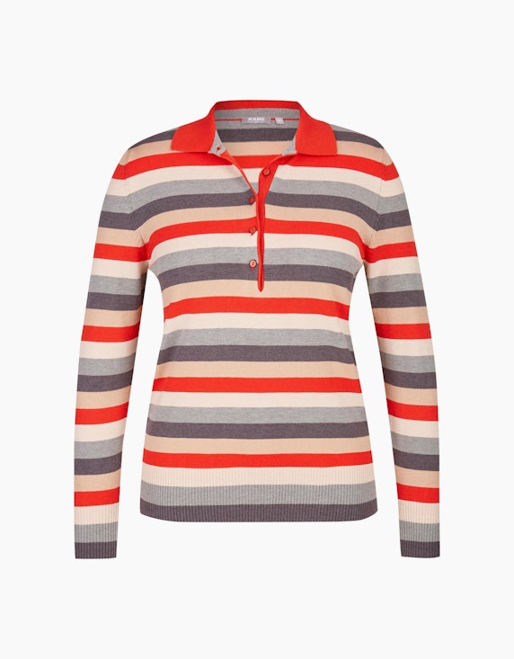 Rabe Pullover mit Polokragen und Streifenmuster | ADLER Mode Onlineshop