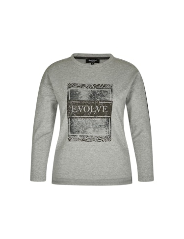 Produktbild zu Sweatshirt mit Frontprint und Galonstreifen von Bexleys woman
