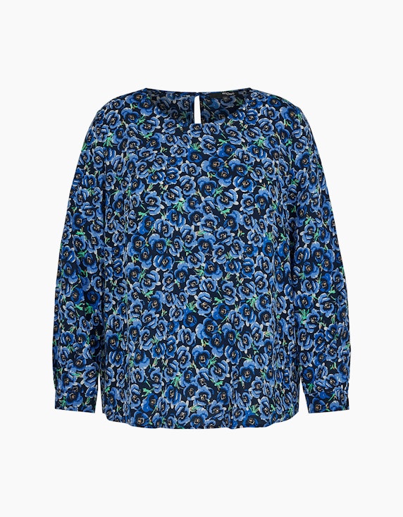 MY OWN Blusenshirt mit floralem Muster in Blau/Marine | ADLER Mode Onlineshop