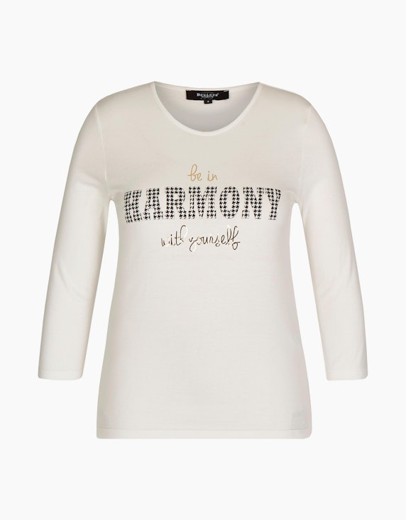 Bexleys woman Shirt unifarben mit Frontprint in Weiß | ADLER Mode Onlineshop