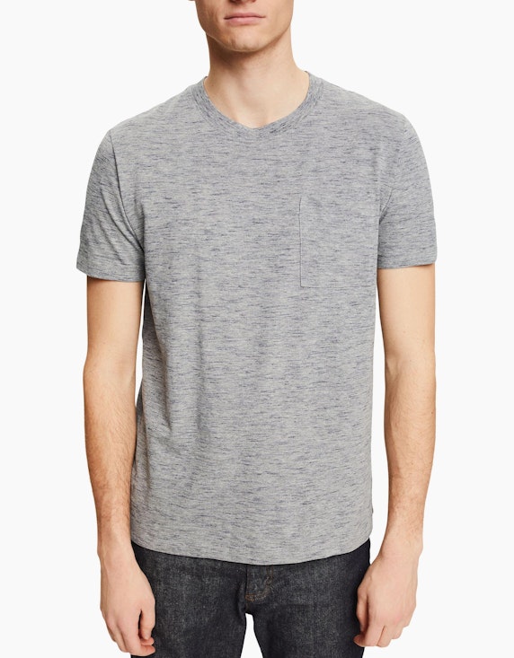 Esprit EDC Meliertes Jersey-T-Shirt, LENZING™ ECOVERO™ | ADLER Mode Onlineshop