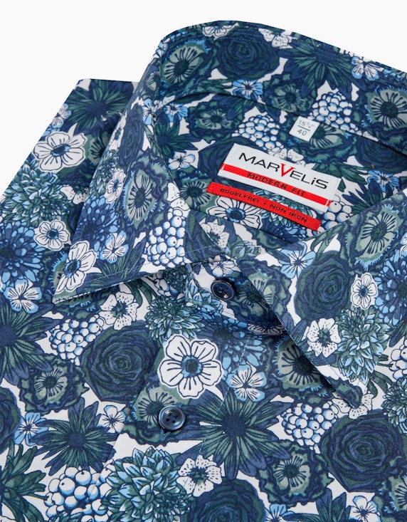Marvelis Dresshemd mit floralem Print, MODERN FIT | ADLER Mode Onlineshop