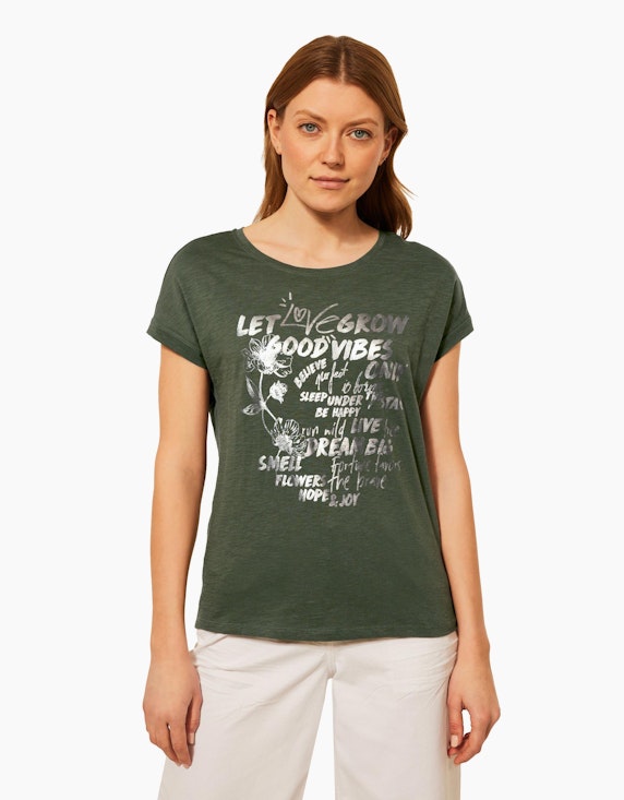 CECIL Shirt mit Folienprint | ADLER Mode Onlineshop