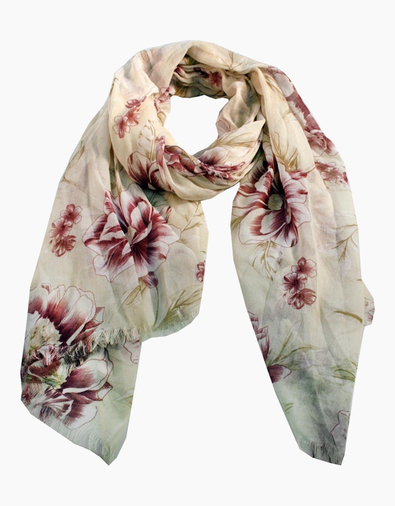 Adler Collection Schal mit großem Blütendruck | ADLER Mode Onlineshop