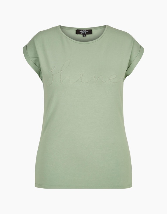 Bexleys woman Kurzarmshirt mit verzierter Front in Grün | ADLER Mode Onlineshop