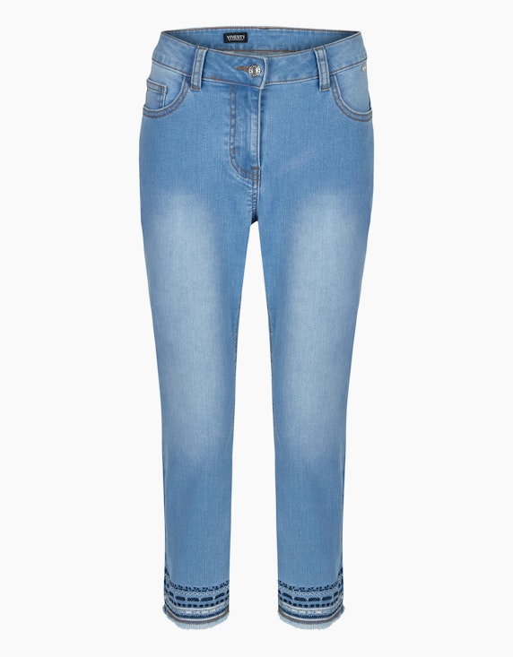 Viventy Jeanshose mit Stickerei in 7/8-Länge in Denim Blue | ADLER Mode Onlineshop