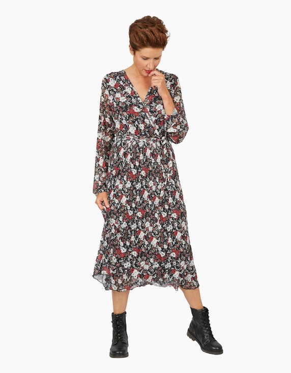 Viventy Langes Mesh-Kleid mit floralem Muster | ADLER Mode Onlineshop
