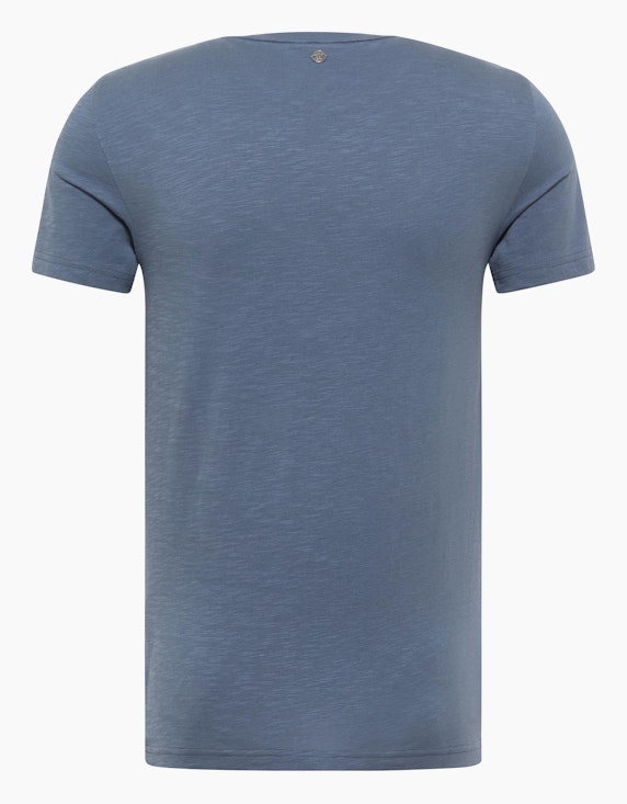 MUSTANG T-Shirt mit mehrfarbigem Label-Print | ADLER Mode Onlineshop