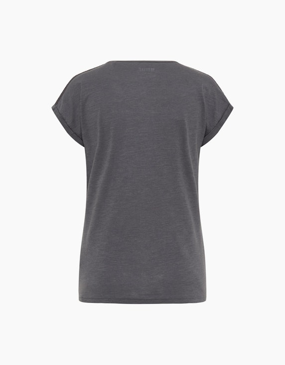 MUSTANG T-Shirt mit geraffter Schulterpartie | ADLER Mode Onlineshop