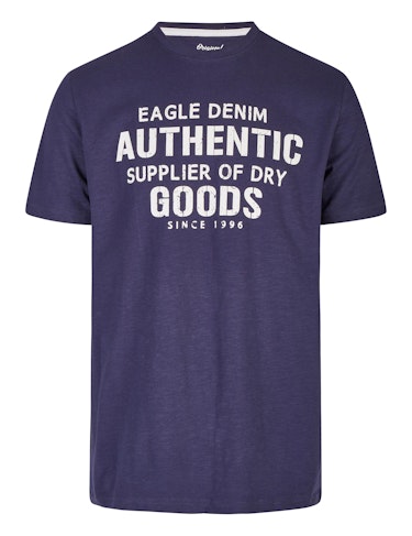 Produktbild zu T-Shirt mit Logo-Frontprint von Eagle Denim