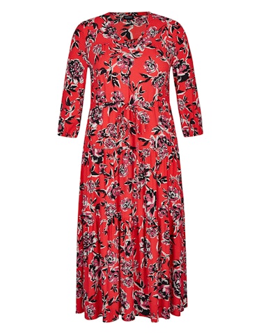 Produktbild zu Midi-Kleid mit Gummizug an der Taille von Viventy