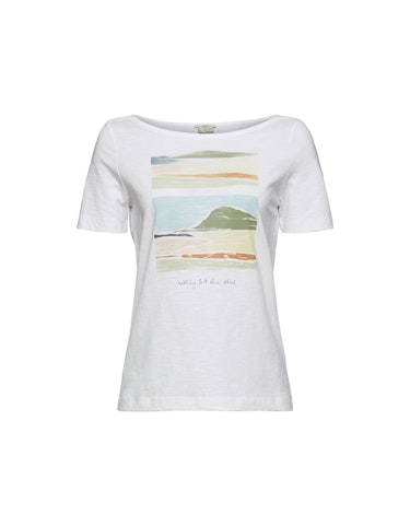 Produktbild zu T-Shirt mit U-Boot-Ausschnitt und Print von Esprit