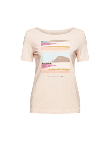 Produktbild zu T-Shirt mit U-Boot-Ausschnitt und Print von Esprit