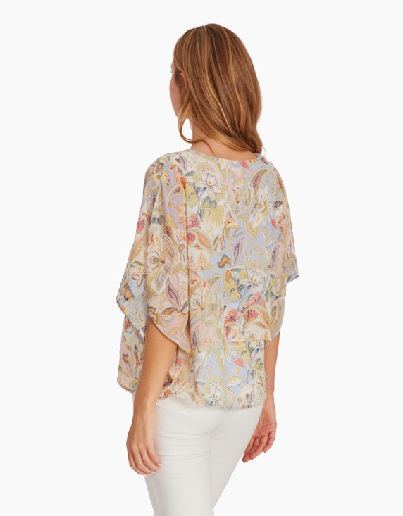 KRISS Cape-Bluse aus Chiffon mit zwei transparenten Lagen | ADLER Mode Onlineshop