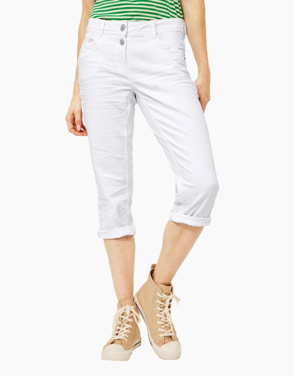 CECIL Weiße 3/4 Loose Fit Jeans | ADLER Mode Onlineshop