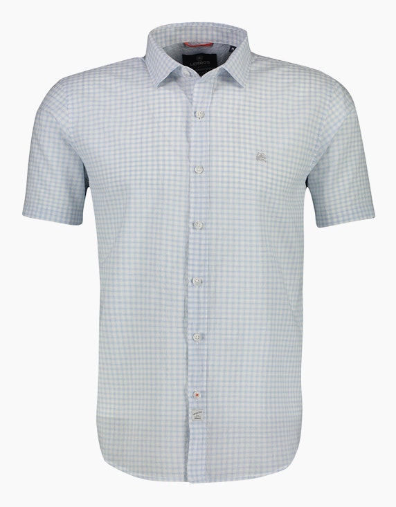 Lerros Hemd mit modischem Seersucker-Karo | ADLER Mode Onlineshop