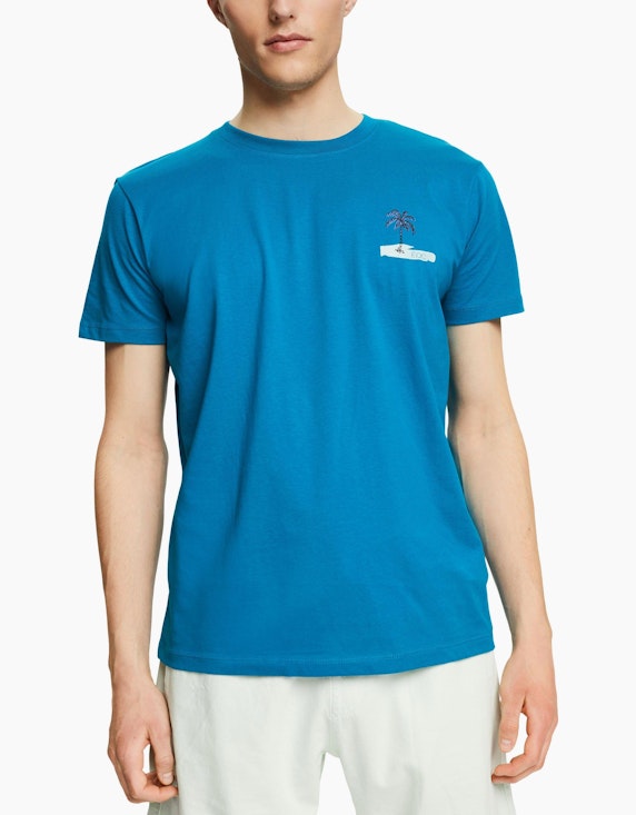 Esprit EDC Jersey-T-Shirt mit kleinem Motiv-Print | ADLER Mode Onlineshop