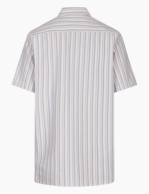 Bexleys man Freizeithemd gestreift mit Seersucker-Qualität, REGULAR FIT | ADLER Mode Onlineshop