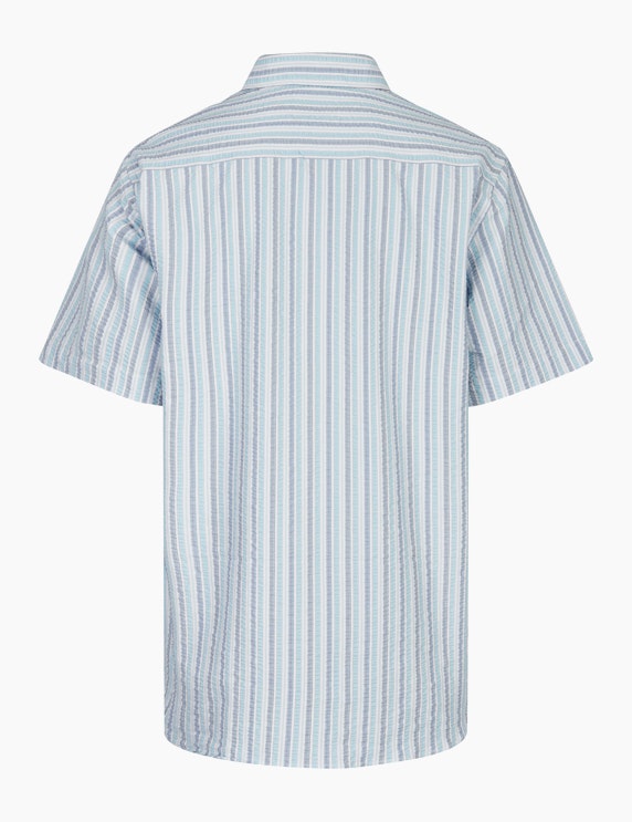 Bexleys man Freizeithemd gestreift mit Seersucker-Qualität, REGULAR FIT | ADLER Mode Onlineshop