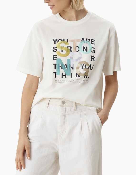s.Oliver T-Shirt mit Statement-Print | ADLER Mode Onlineshop