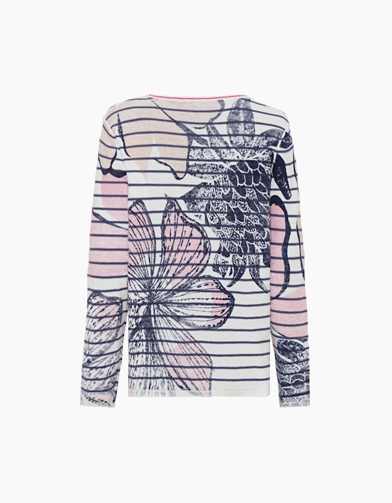 Olsen Pullover Blumenprint und Ringel Design | ADLER Mode Onlineshop