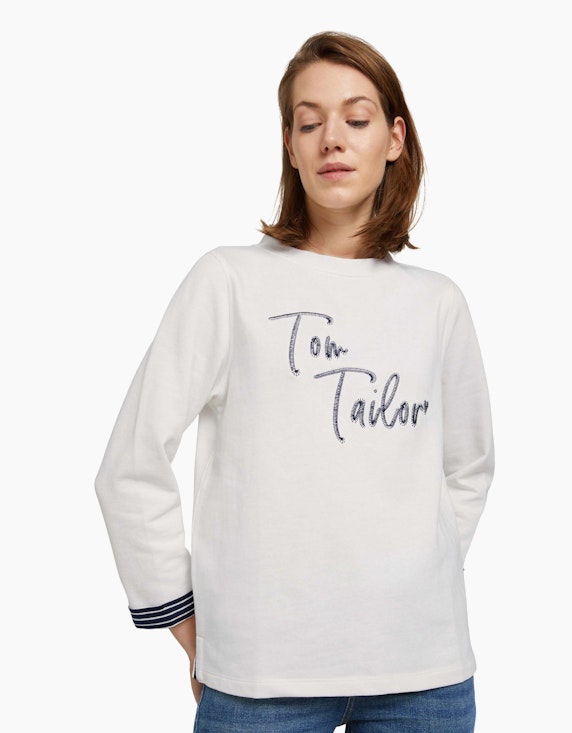 Tom Tailor Sweatshirt mit Bio-Baumwolle | ADLER Mode Onlineshop