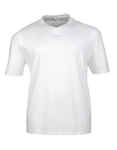 Produktbild zu <strong>Basic T-Shirt mit V-Ausschnitt</strong>  kurzarm, 100% Baumwolle von Big Fashion