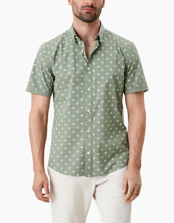 s.Oliver Slim: Hemd mit Allover-Print | ADLER Mode Onlineshop