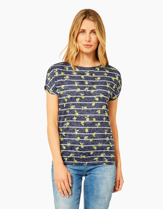CECIL Burnout T-Shirt mit Print | ADLER Mode Onlineshop