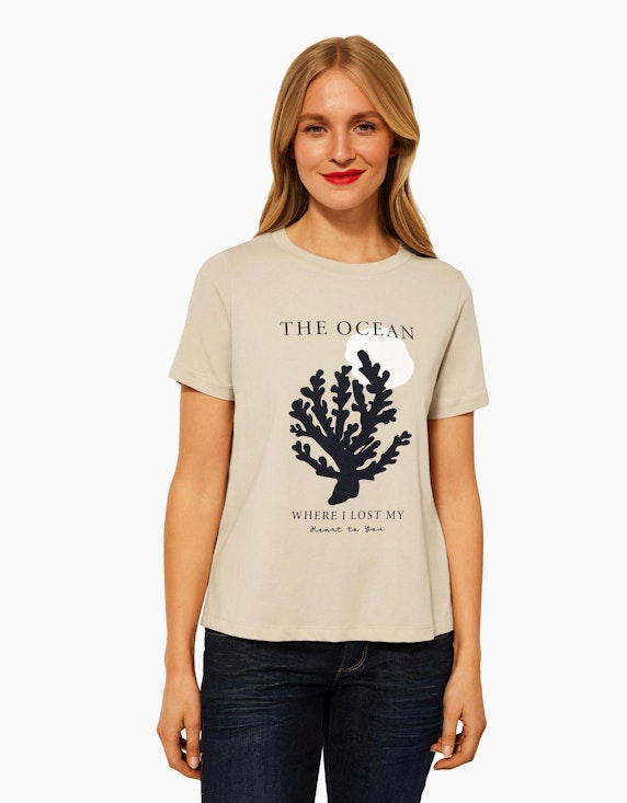 Street One T-Shirt mit Partprint | ADLER Mode Onlineshop