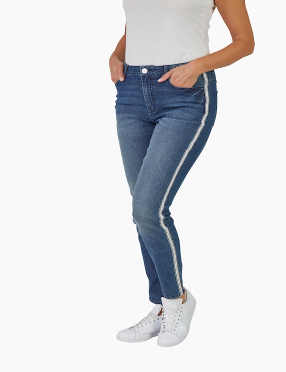 Bexleys woman Jeans mit Waschung und Gallonstreifen | ADLER Mode Onlineshop