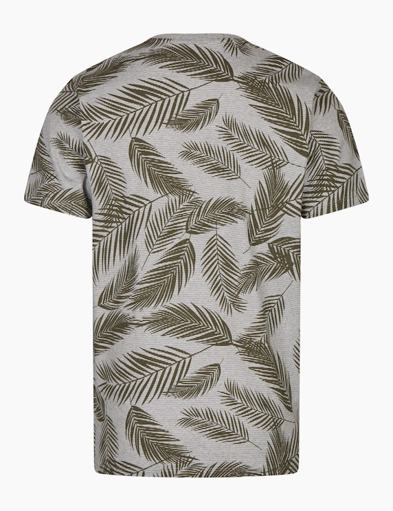Eagle No. 7 T-Shirt mit Streifen und Blätterdruck | ADLER Mode Onlineshop