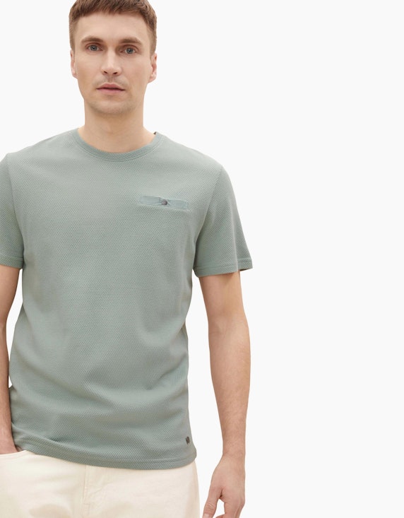 Tom Tailor Strukturiertes T-Shirt | ADLER Mode Onlineshop