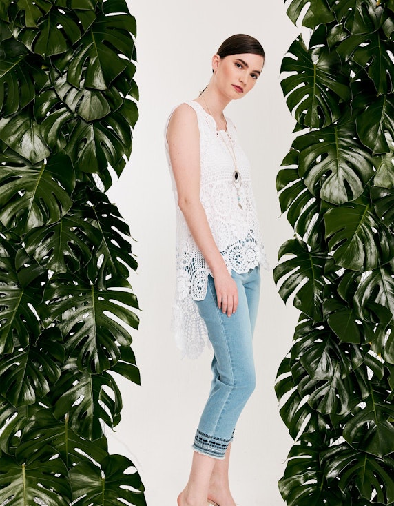 Viventy Jeanshose mit Stickerei in 7/8-Länge in Denim Blue | ADLER Mode Onlineshop
