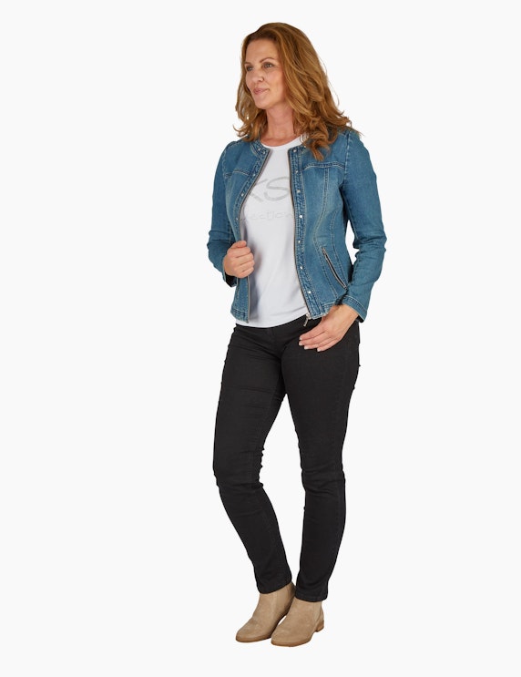 Bexleys woman Jeansjacke mit Ziernieten in Blue Denim | ADLER Mode Onlineshop