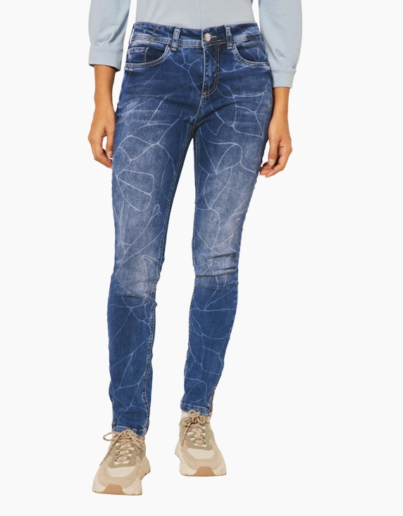 Street One Slim Fit Jeans mit Print | ADLER Mode Onlineshop