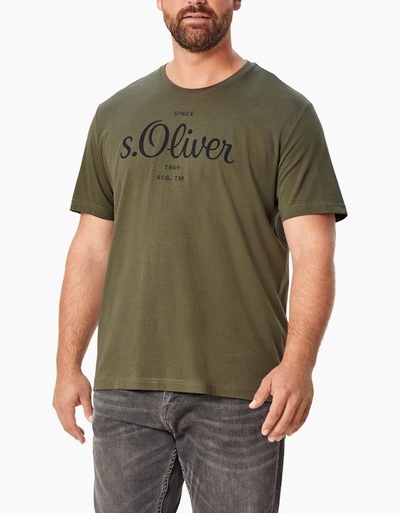 s.Oliver Jerseyshirt mit Label-Print | ADLER Mode Onlineshop