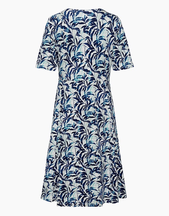 Olsen Jersey-Kleid mit Blätterdruck | ADLER Mode Onlineshop