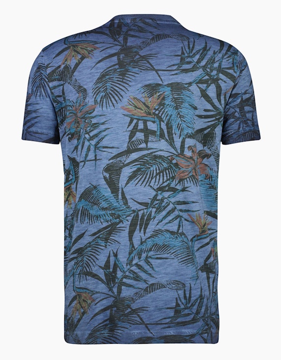 Lerros Klassisches T-Shirt mit floralem Alloverprint | ADLER Mode Onlineshop