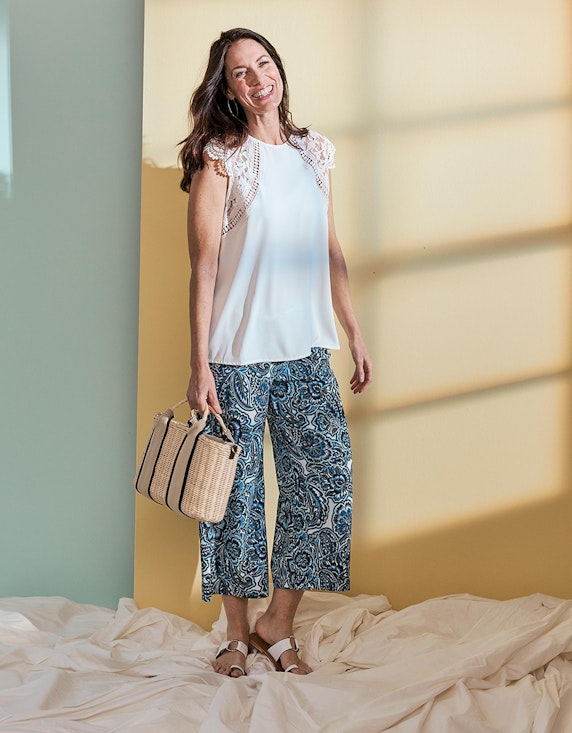 Bexleys woman Bluse mit Spitzendetails in Weiß | ADLER Mode Onlineshop