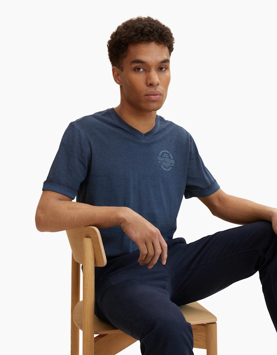 TOM TAILOR T-Shirt mit V-Ausschnitt | ADLER Mode Onlineshop