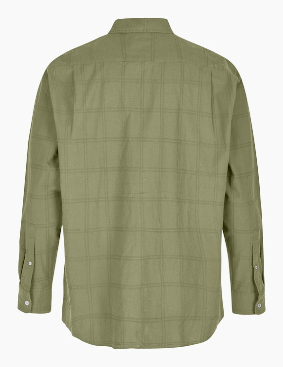 Big Fashion Langarmhemd mit Karo-Struktur | ADLER Mode Onlineshop